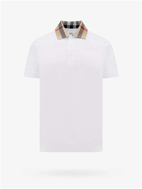 used burberry polo white|burberry white polo shirt men's.